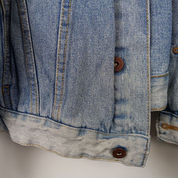 ASOS Australia Patches  Oversized Grunge Denim Jacket Size M Unisex - Picture 4 of 11